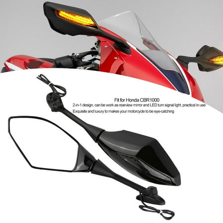 2pcs Rétroviseurs Avec LED Clignotants Intégré Accessoire Remplacement 2pcs Rétroviseurs Avec LED Clignotants Intégré Accessoire Remplacement